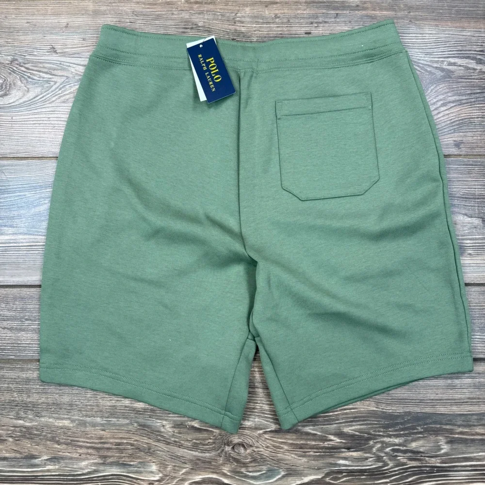 Polo Ralph Lauren Men Size Medium Shorts Green Double Knit Zip Pocket NWT